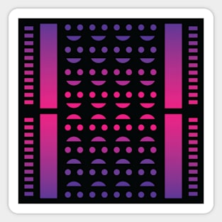 “Dimensional Happiness” - V.2 Purple - (Geometric Art) (Dimensions) - Doc Labs Sticker